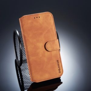 DG.MING Retro Oil Side Horizontal Flip Case for Huawei P20 Lite / Nova 3e, with Holder & Card Slots & Wallet (Brown) (DG.MING) (OEM)