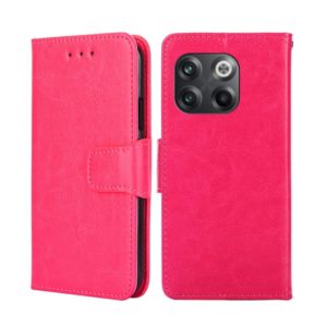 For OnePlus 10T Crystal Texture Horizontal Flip Leather Phone Case(Rose Red) (OEM)