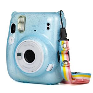 Glitter Power Crystal Case with Strap for FUJIFILM Instax mini 11 (Blue) (OEM)