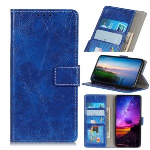 Retro Crazy Horse Texture Horizontal Flip Leather Case for Alcatel 1S, with Holder & Card Slots & Photo Frame & Wallet (Blue) (OEM)