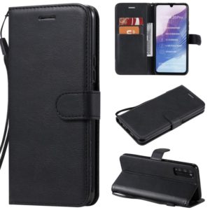 For Huawei Enjoy Z Solid Color Horizontal Flip Protective Leather Case with Holder & Card Slots & Wallet & Photo Frame & Lanyard(Black) (OEM)