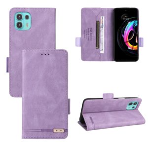 For Motorola Edge 20 Lite / 20 Fusion Magnetic Clasp Leather Phone Case(Purple) (OEM)