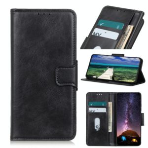 For Motorola Edge (2021) Mirren Crazy Horse Texture Horizontal Flip Leather Case with Holder & Card Slots & Wallet(Black) (OEM)