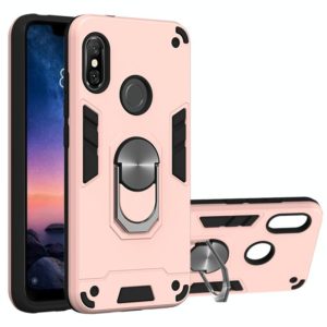 For Xiaomi Rdemi 6 Pro / Mi A2 Lite 2 in 1 Armour Series PC + TPU Protective Case with Ring Holder(Rose Gold) (OEM)