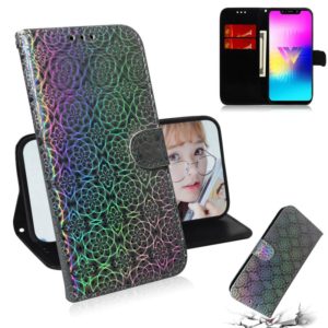 For LG W10 Solid Color Colorful Magnetic Buckle Horizontal Flip PU Leather Case with Holder & Card Slots & Wallet & Lanyard(Silver) (OEM)