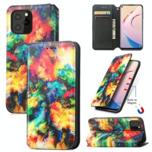 For Oukitel C21 Pro Colorful Magnetic Horizontal Flip PU Leather Case with Holder & Card Slot & Wallet(Colorful Cloud) (OEM)