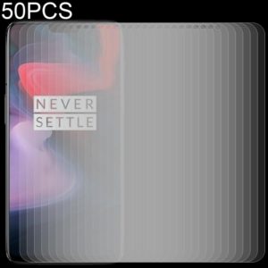 50 PCS 0.26mm 9H 2.5D Tempered Glass Film for OnePlus 6, No Retail Package (OEM)
