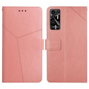 For Tecno Pova 2 HT01 Y-shaped Pattern Flip Leather Phone Case(Pink) (OEM)
