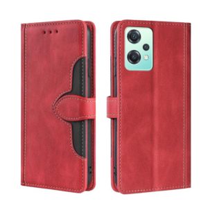 For OnePlus Nord CE 2 Lite 5G Skin Feel Magnetic Buckle Leather Phone Case(Red) (OEM)