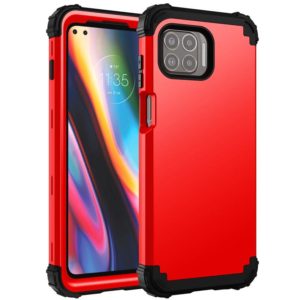 For Motorola Moto G 5G Plus 3 in 1 Shockproof PC + Silicone Protective Case(Red + Black) (OEM)