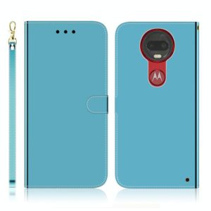 For Motorola Moto G7 / G7 Plus Imitated Mirror Surface Horizontal Flip Leather Case with Holder & Card Slots & Wallet & Lanyard(Blue) (OEM)