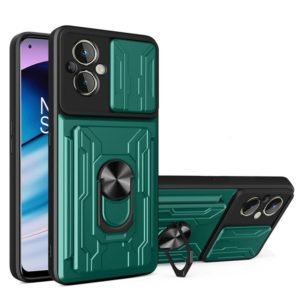 For OnePlus Nord N20 5G Sliding Camshield Card Phone Case(Dark Green) (OEM)