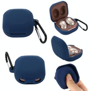 Anti-fall Silicone Earphone Protective Case with Hook For Samsung Galaxy Buds Live/ Buds2 / Buds Pro / Buds2 Pro (Dark Blue) (OEM)