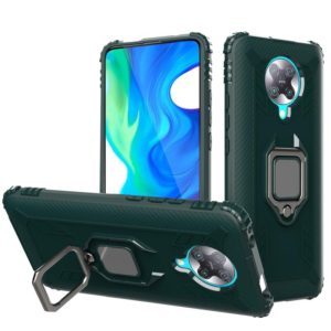 For Xiaomi Redmi K30 Pro / Poco F2 Pro 5G Carbon Fiber Protective Case with 360 Degree Rotating Ring Holder(Green) (OEM)