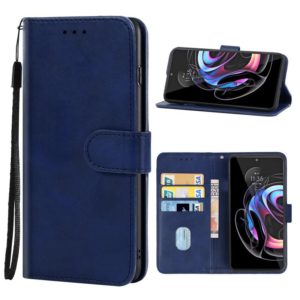Leather Phone Case For Motorola Moto Edge 30 Ultra(Blue) (OEM)