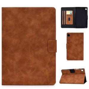 For Huawei MatePad T8 Cowhide Texture Horizontal Flip Leather Case with Holder & Card Slots & Sleep / Wake-up Function(Brown) (OEM)
