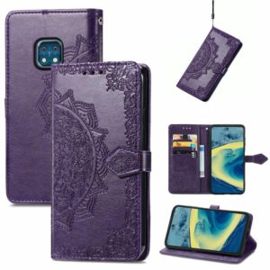 For Nokia XR 20 Mandala Embossing Pattern Horizontal Flip Leather Case with Holder & Card Slots & Wallet & Lanyard(Purple) (OEM)