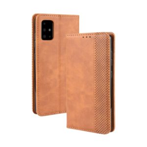For Galaxy S20+ Magnetic Buckle Retro Crazy Horse Texture Horizontal Flip Leather Case with Holder & Card Slots & Photo Frame(Brown) (OEM)