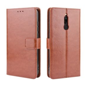 For Xiaomi Redmi 8 Retro Crazy Horse Texture Horizontal Flip Leather Case with Holder & Card Slots & Photo Frame(Brown) (OEM)