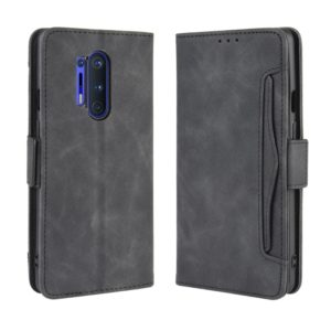 For OnePlus 8 Pro Wallet Style Skin Feel Calf Pattern Leather Case with Separate Card Slot(Black) (OEM)