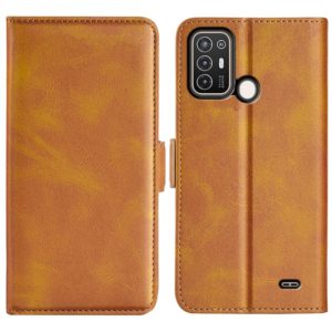 For ZTE Blade A52 Dual-side Magnetic Buckle Leather Phone Case(Yellow) (OEM)