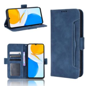 For Honor X7 Skin Feel Calf Texture Card Slots Leather Phone Case(Blue) (OEM)