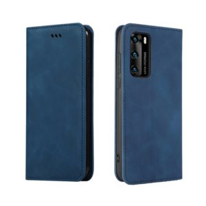 For Huawei P40 Retro Skin Feel Business Magnetic Horizontal Flip Leather Case(Navy Blue) (OEM)
