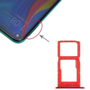 SIM Card Tray + SIM Card Tray / Micro SD Card Tray for Huawei Enjoy 10 Plus (Red) (OEM)