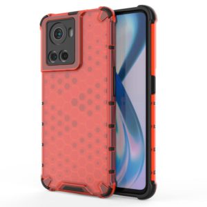 For OnePlus Ace 5G Shockproof Honeycomb PC + TPU Phone Case(Red) (OEM)