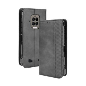 For Doogee S86 / S86 Pro Magnetic Buckle Retro Pattern Horizontal Flip Leather Case with Holder & Card Slot & Wallet(Black) (OEM)