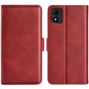 For TCL 303 Dual-side Magnetic Buckle Horizontal Flip Leather Phone Case(Red) (OEM)
