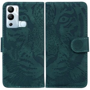 For Infinix Hot 12i Tiger Embossing Pattern Horizontal Flip Leather Phone Case(Green) (OEM)