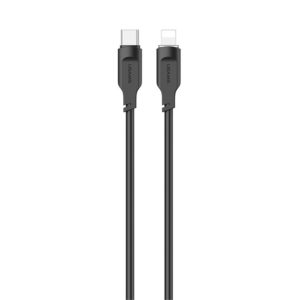 USAMS US-SJ566 Type-C / USB-C to 8 Pin PD 20W Fast Charing Data Cable with Light, Length: 1.2m(Black) (USAMS) (OEM)