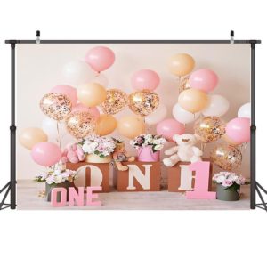 2.1m X 1.5m One Year Old Birthday Photography Background Party Decoration Hanging Cloth(576) (OEM)