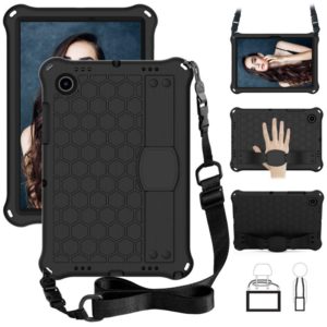 For Galaxy Tab A8 10.5 2021 X200/X205 Honeycomb EVA+PC Tablet Case with Strap(Black+Black) (OEM)