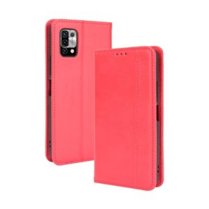 For Umidigi Power 5 Magnetic Buckle Retro Crazy Horse Texture Horizontal Flip Leather Case with Holder & Card Slots & Photo Frame(Red) (OEM)