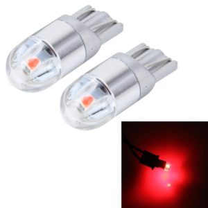 2 PCS T10 2W 2 SMD-3030 LED Car Clearance Lights Lamp, DC 12V (Red Light) (OEM)