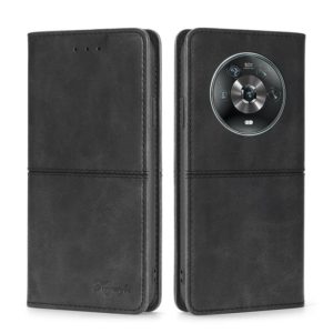 For Honor Magic4 Cow Texture Magnetic Horizontal Flip Leather Phone Case(Black) (OEM)