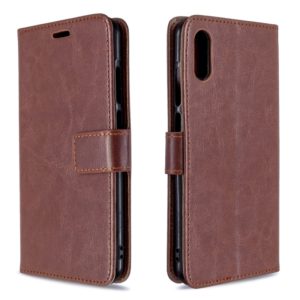 For Huawei Y6 Pro (2019) Crazy Horse Texture Horizontal Flip Leather Case with Holder & Card Slots & Wallet & Photo Frame(brown) (OEM)