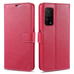 For Xiaomi Mi 10T 5G AZNS Sheepskin Texture Horizontal Flip Leather Case with Holder & Card Slots & Wallet(Red) (OEM)
