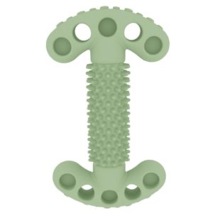 Pet Toy Bone Shaped Molar Stick TPR Gnawing Teeth Cleaning Toy(Avocado Green) (OEM)