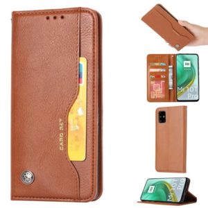 For Xiaomi Mi 10T / Mi 10T Pro Knead Skin Texture Horizontal Flip Leather Case with Photo Frame & Holder & Card Slots & Wallet(Brown) (OEM)