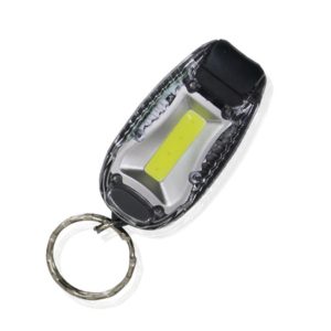 Multifunctional Portable Bicycle Taillight Helmet Light Running Warning Light Luminous Keychain (White) (OEM)