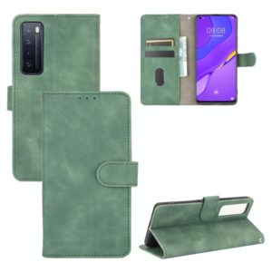 For Huawei nova 7 5G Solid Color Skin Feel Magnetic Buckle Horizontal Flip Calf Texture PU Leather Case with Holder & Card Slots & Wallet(Green) (OEM)
