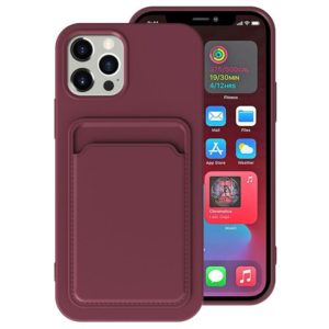 For iPhone 11 Pro Max TPU + Flannel Lining Shockproof Case with Card Slots (Dark Purple) (OEM)