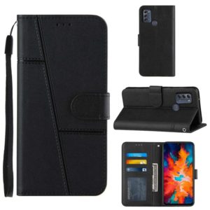 For Motorola Moto G50 Stitching Calf Texture Buckle Leather Phone Case(Black) (OEM)