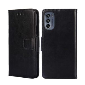 For Motorola Moto G62 5G Crystal Texture Leather Phone Case(Black) (OEM)