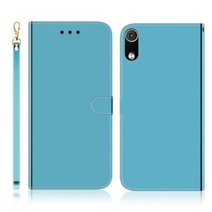 For Xiaomi Redmi 7A Imitated Mirror Surface Horizontal Flip Leather Case with Holder & Card Slots & Wallet & Lanyard(Blue) (OEM)