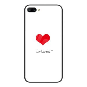 For Honor 10 Colorful Painted Glass Phone Case(Red Heart) (OEM)