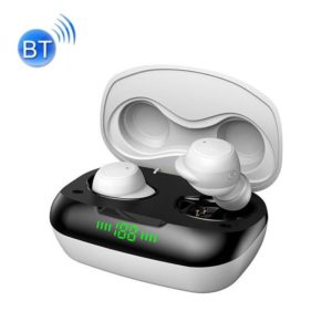 TWS-24 Bluetooth 5.0 Wireless Noise Cancelling Waterproof Touch Control Mini Earphone Support Voice Assistant(White) (OEM)